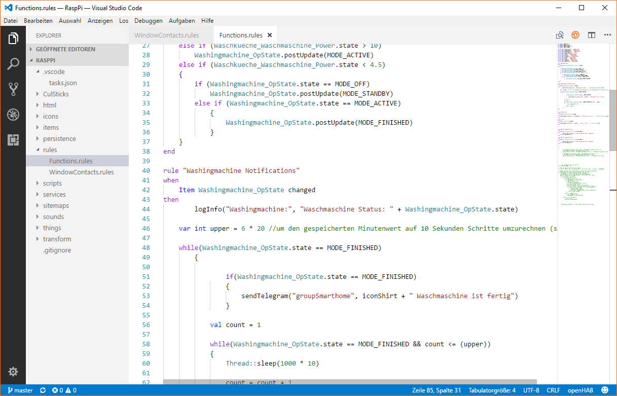 Visual Studio Code OpenHAB